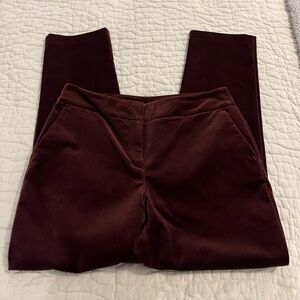 Ann Taylor Wine Velveteen Pants
